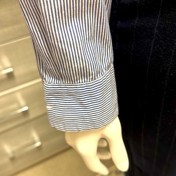 White & Blue Striped Shirt - Picture 7 of 11